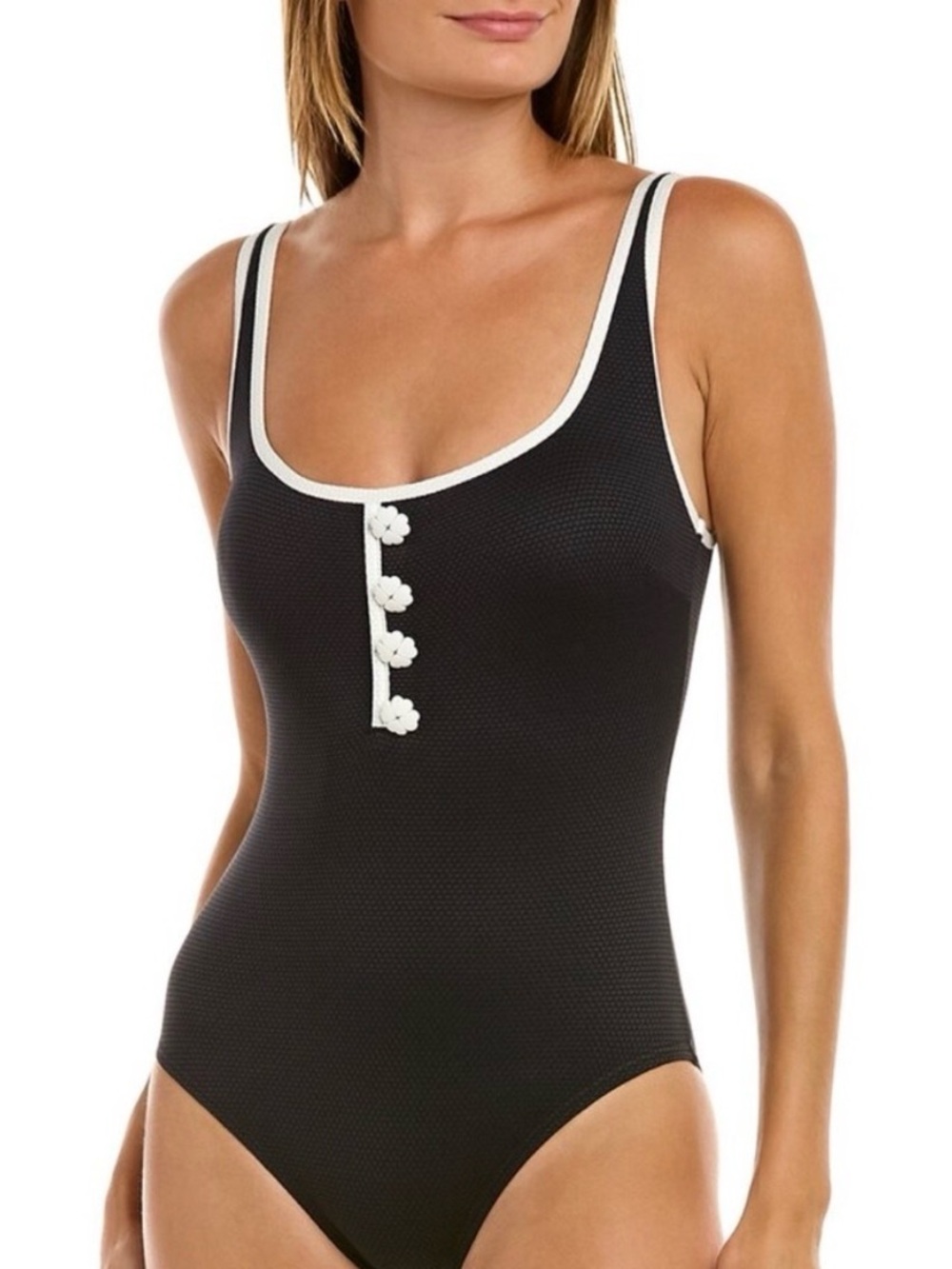 🩴  kate spade piqué square-neck one-piece sm $145🩴